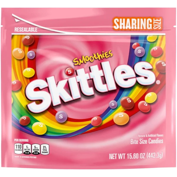 Skittles Smoothies Share Size
