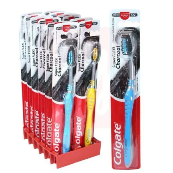 Colgate Toothbrush Super Flexi Charcoal 12pc