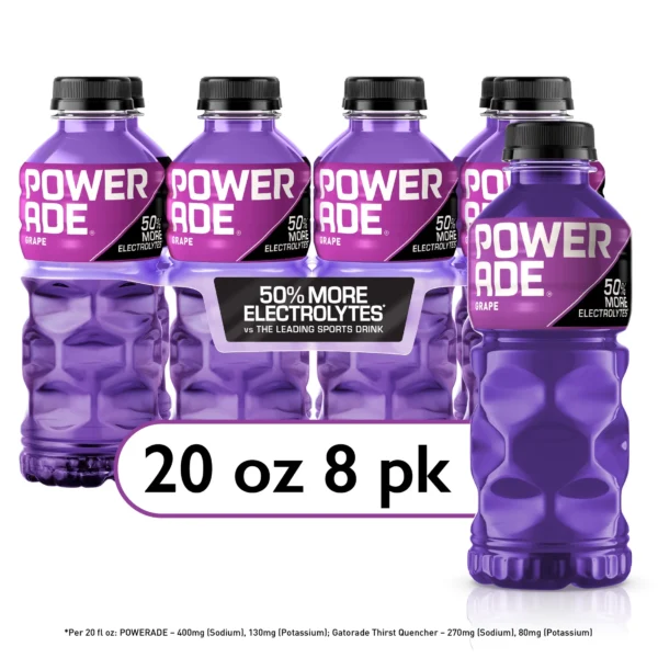 Powerade Grape Sport Drink 20oz 3/8pk