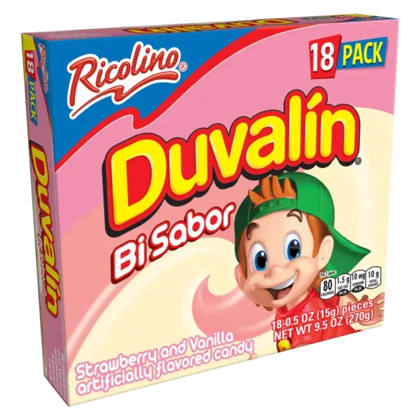 Ricolino Duvalin Fresa/Vainilla, 18ct