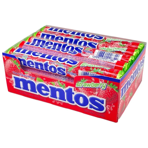 Mentos Strawberry Roll 15ct