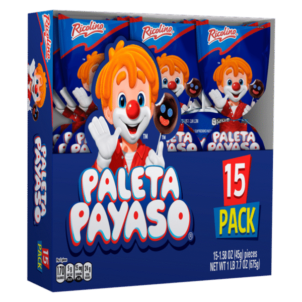 Ricolino Paleta Payaso Mini, 15ct