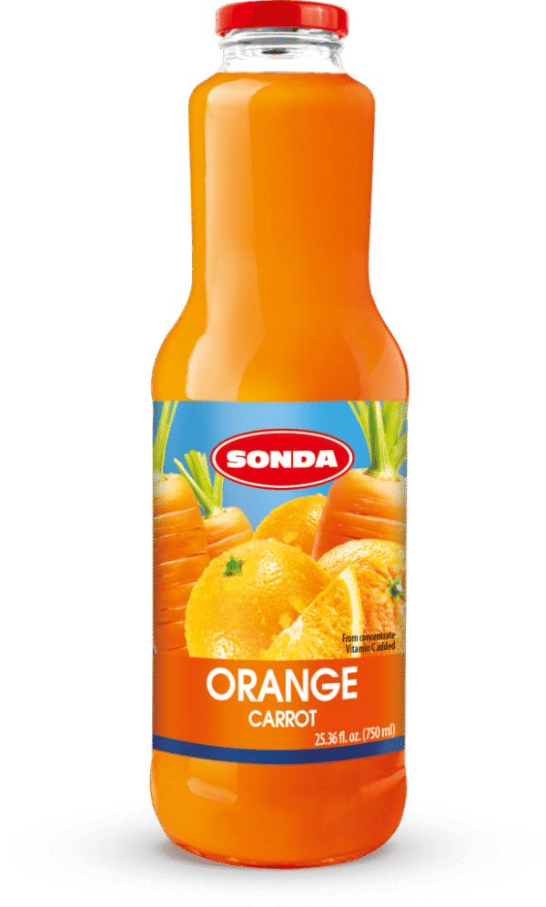 Sonda Juice Orange/Carrot 25.36oz, 8pk