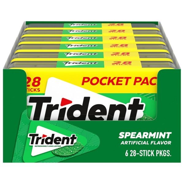 Trident Spearmint Gum 6ct/28pc