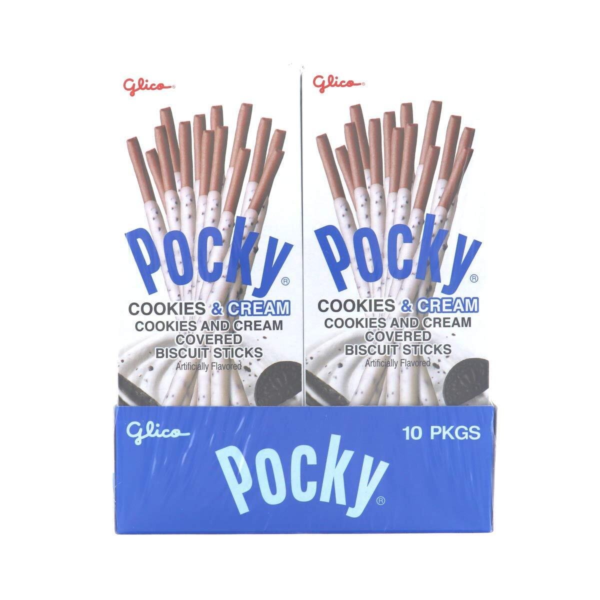 Pocky Cookies & Cream Biscuits Sticks 10ct