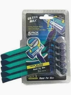 ultra max razor 5pk twin blade with- aloe