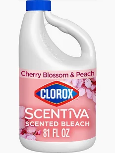 Clorox Scentiva Scented Bleach, Cherry Blossom and Peach, 81 Fluid Ounces
