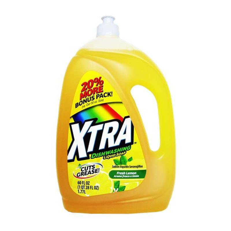 Xtra Dish Liquid Fresh Lemon Scent 60oz/6ct
