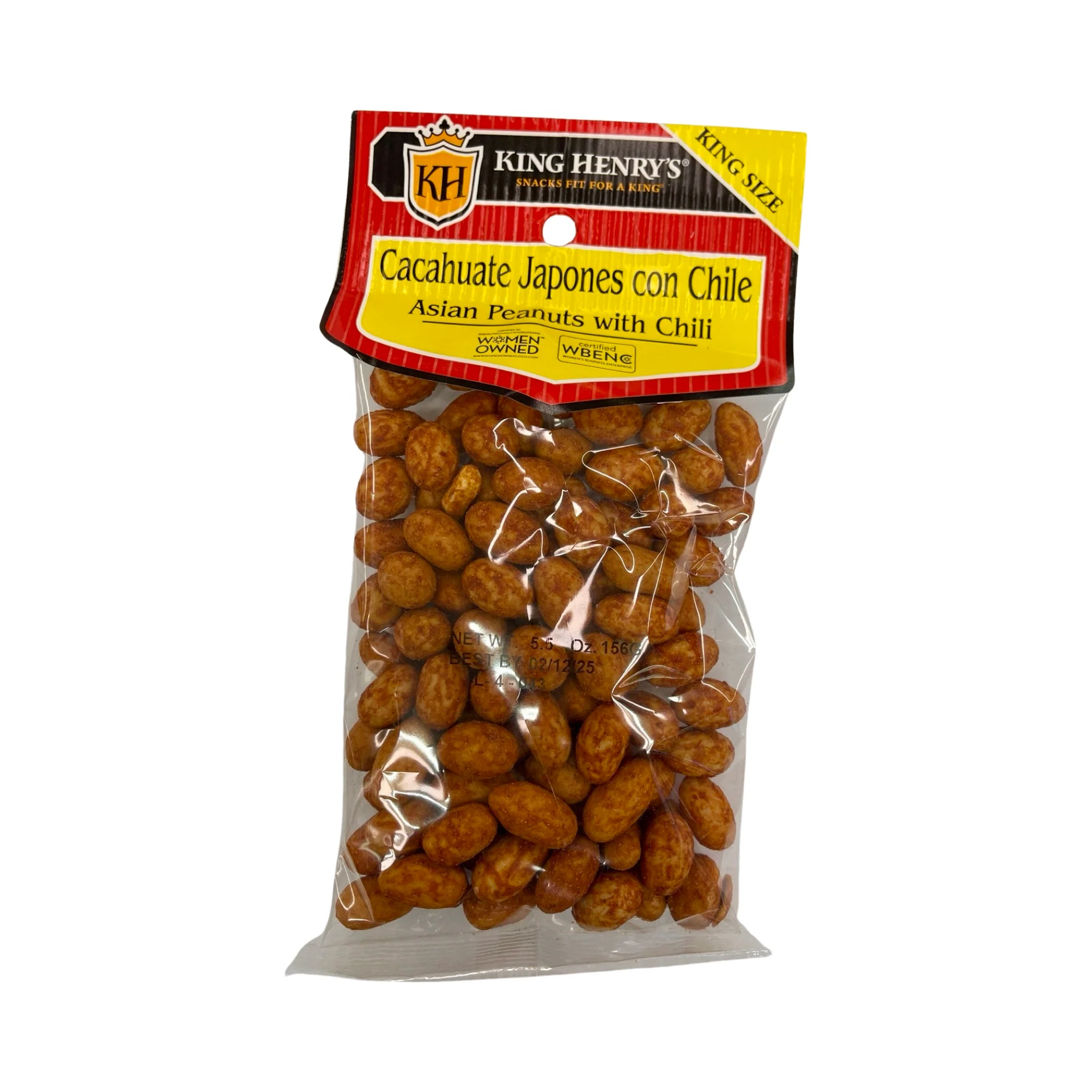 King Henry's Cacahuate Japones con Chile 5.5oz/12pk