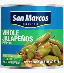 San Marcos whole jalapenos mexican peppers 12pk/26oz