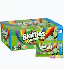 Skittles Sour Gummies Share Size 3oz /15ct